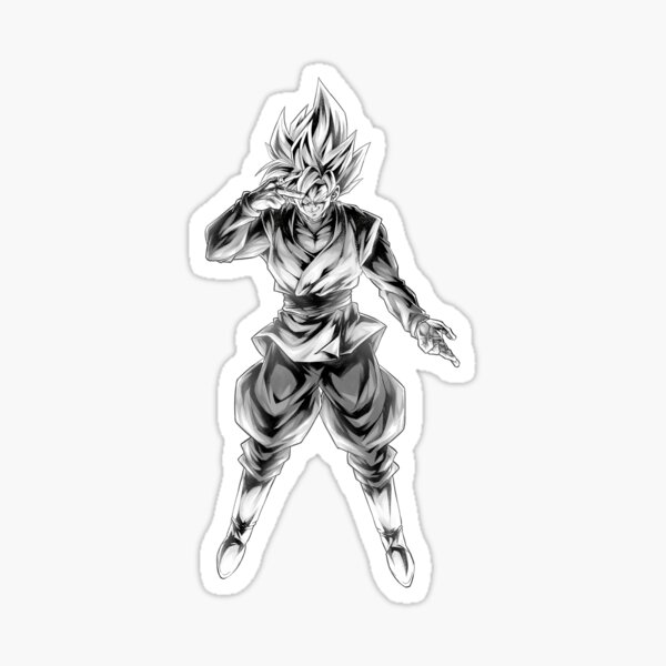 Black Goku Sticker for Sale by Moo8aa