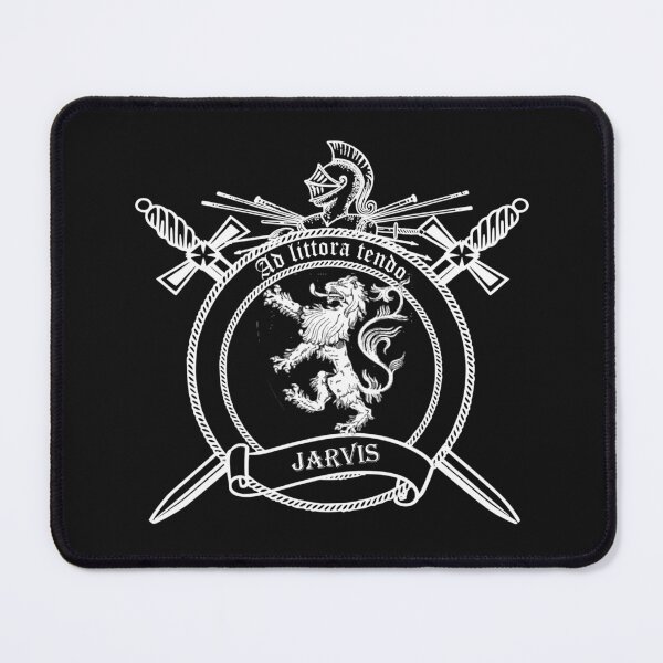 Item preview, Jarvis Surname family name last name motto crest designed and sold by BagTown Clans.