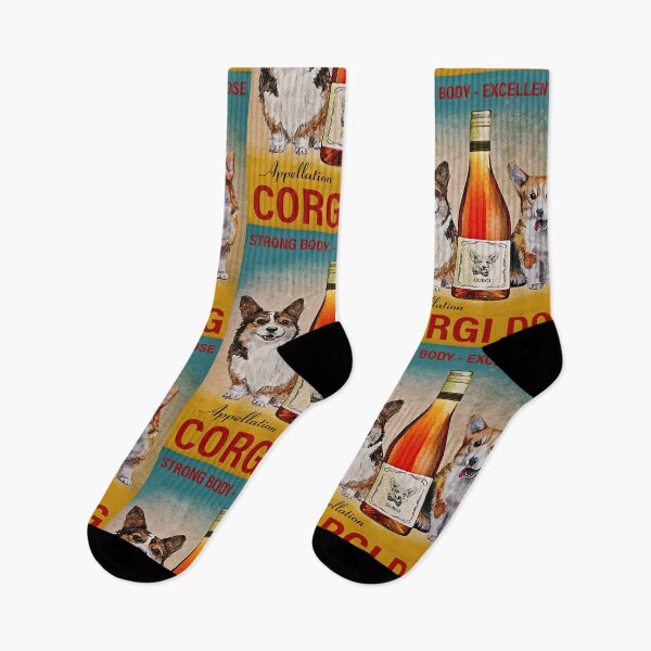Item preview, Corgi Dog Wine Poster designed and sold by Chapman88.