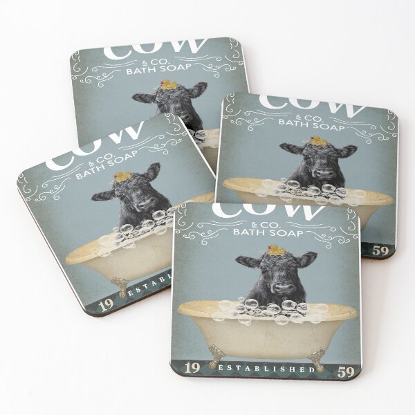 Item preview, Cow Bath Soap Canvas Poster designed and sold by Chapman88.