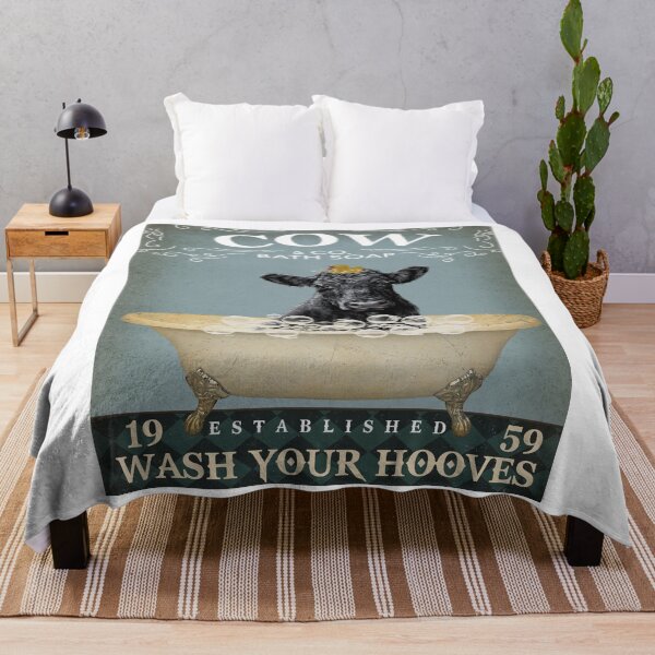 Item preview, Cow Bath Soap Canvas Poster designed and sold by Chapman88.