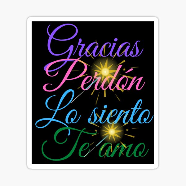 Aperçu de l'œuvre Gracias, perdon, lo siento, te amo créée et vendue par thanksgracias.