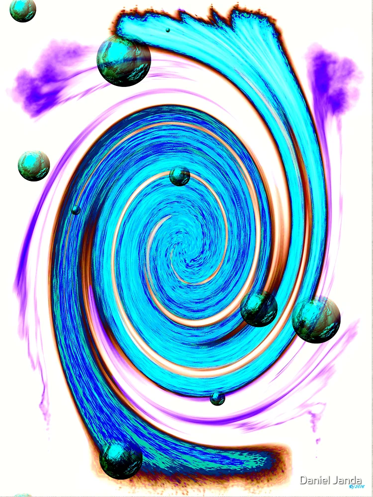 Thumbnail 6 of 6, Zipped Hoodie, Abstract Stream designed and sold by Daniel Janda.