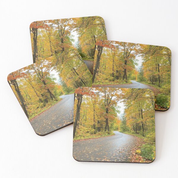 Item preview, A windy fall road in Muskoka  designed and sold by ClarissaFlora.