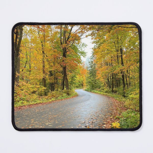 Item preview, A windy fall road in Muskoka  designed and sold by ClarissaFlora.