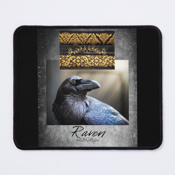 Item preview, Raven Portrait Faux Texture Old World Style Design designed and sold by EarthArtDesigns.