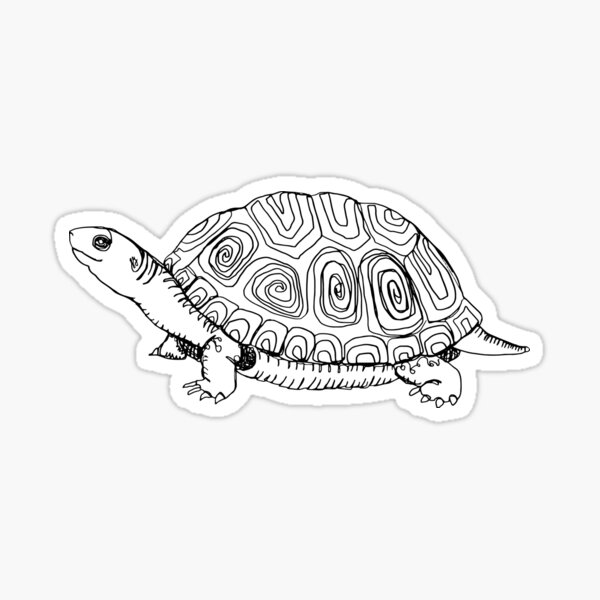 Item preview, One Line Tortoise designed and sold by SaraGoldArt.