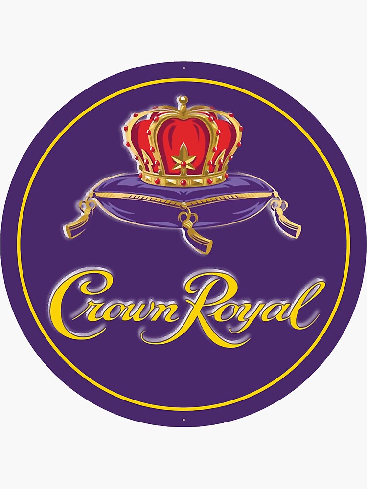 Crown Royal Essential Logo Essential Sticker For Sale By Lorenzoja   Bg,f8f8f8 Flat,750x,075,f Pad,750x1000,f8f8f8 