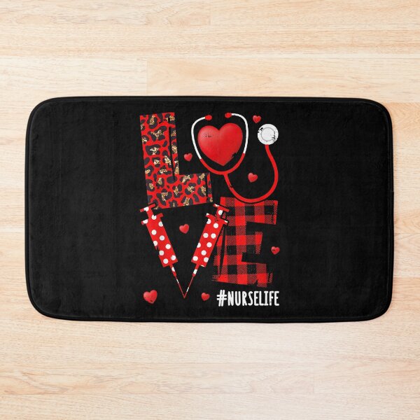 Item preview, Love Nurselife Valentine Nurse Leopard Print Plaid Heart designed and sold by spherevilla.