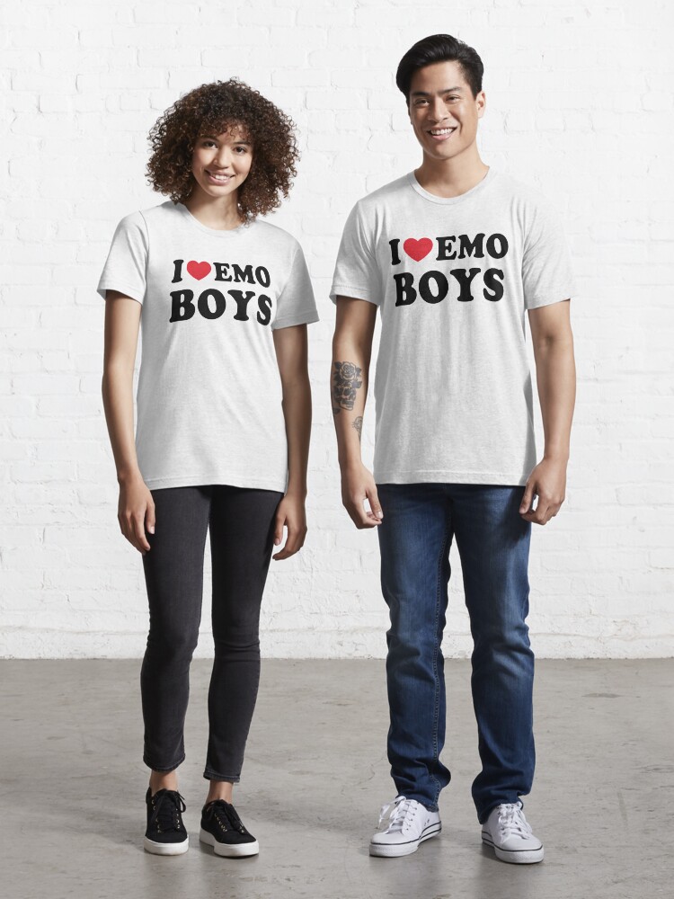 I Love Emo Girls Tshirt / I Heart Emo Girls T Shirt / Y2K 