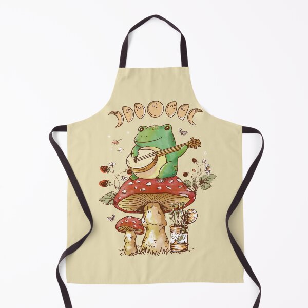 Item preview, Cottagecore Aesthetic Frog With Banjo Mushroom Moon Phases Art designed and sold by MrEddie10.