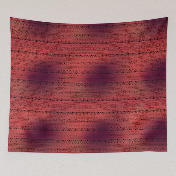 Item preview, Red aztec native geometric pattern  designed and sold by AlinNova.