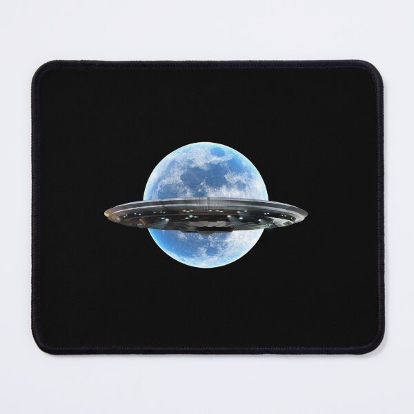 Item preview, UFO mother ship in front of moon designed and sold by Vicente Saenz jr.