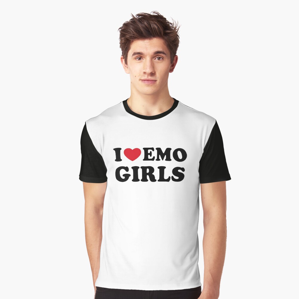 I Love Emo Girls T Shirt Y2k Aesthetics Emo T Shirt -  Ireland