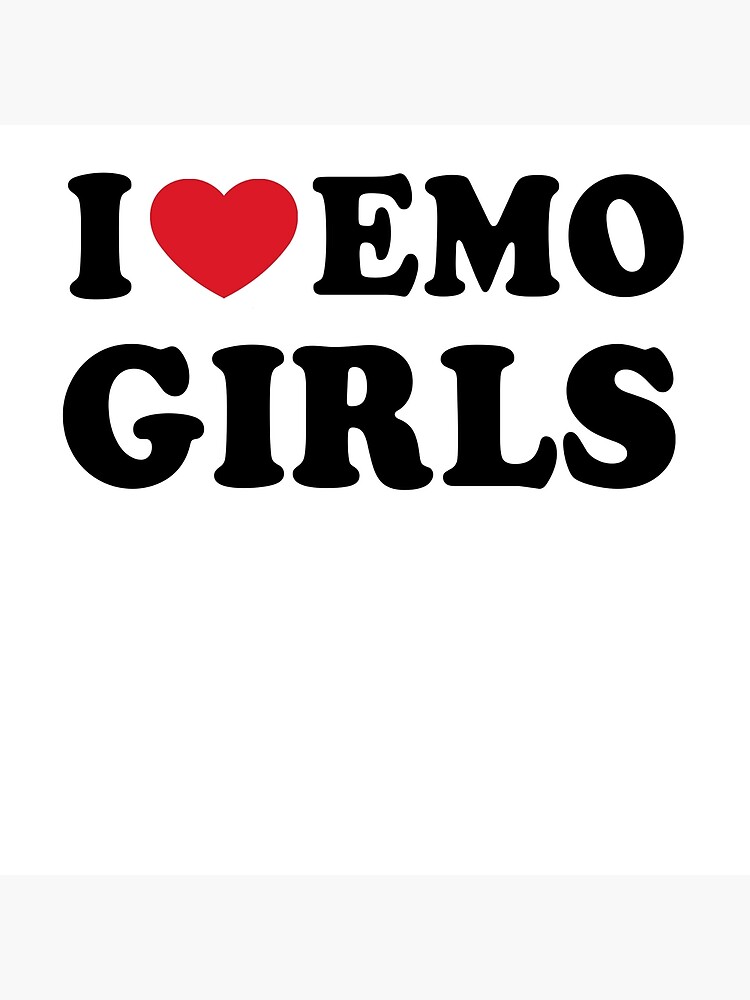 I Love Emo Girls Tshirt / I Heart Emo Girls T Shirt / Y2K 