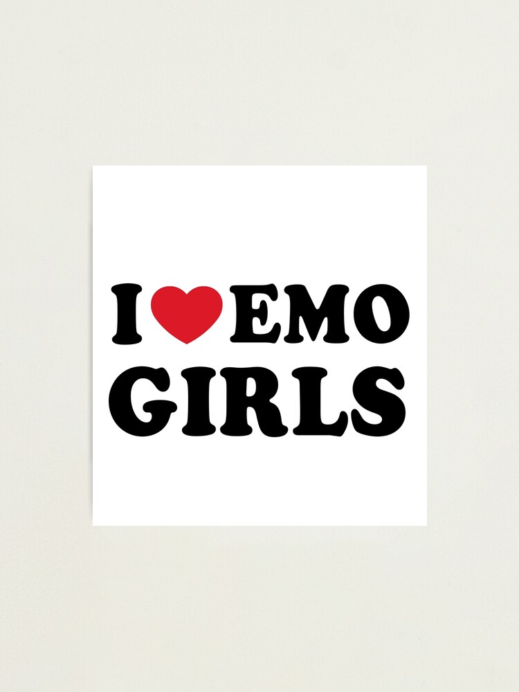 I Love Emo Girls Gifts  Sticker for Sale by suns8