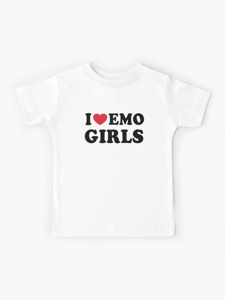  Womens I LOVE HEART EMO GIRLS V-Neck T-Shirt : Clothing, Shoes  & Jewelry