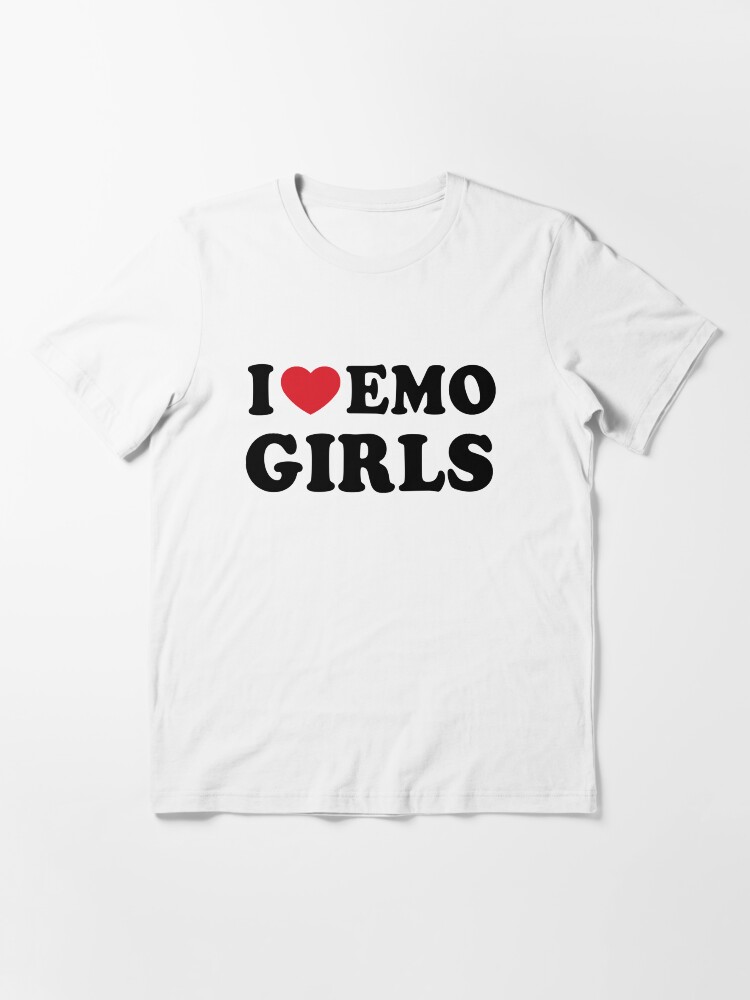 I Love Emo Girls Tshirt / I Heart Emo Girls T Shirt / Y2K 