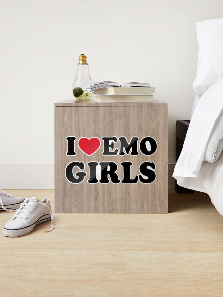 I Love Emo Girls Gifts  Sticker for Sale by suns8