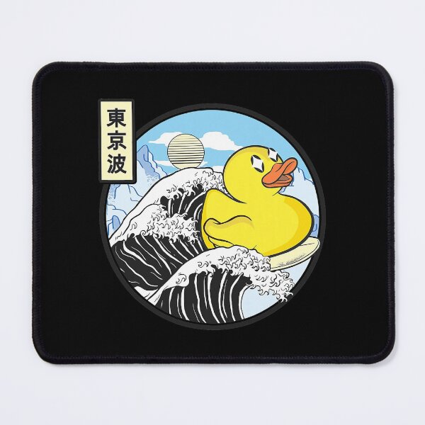 Item preview, Surfing Rubber Duck On Kanagawa Wave Vaporwave Kawaii Anime designed and sold by MichaelZaloga.