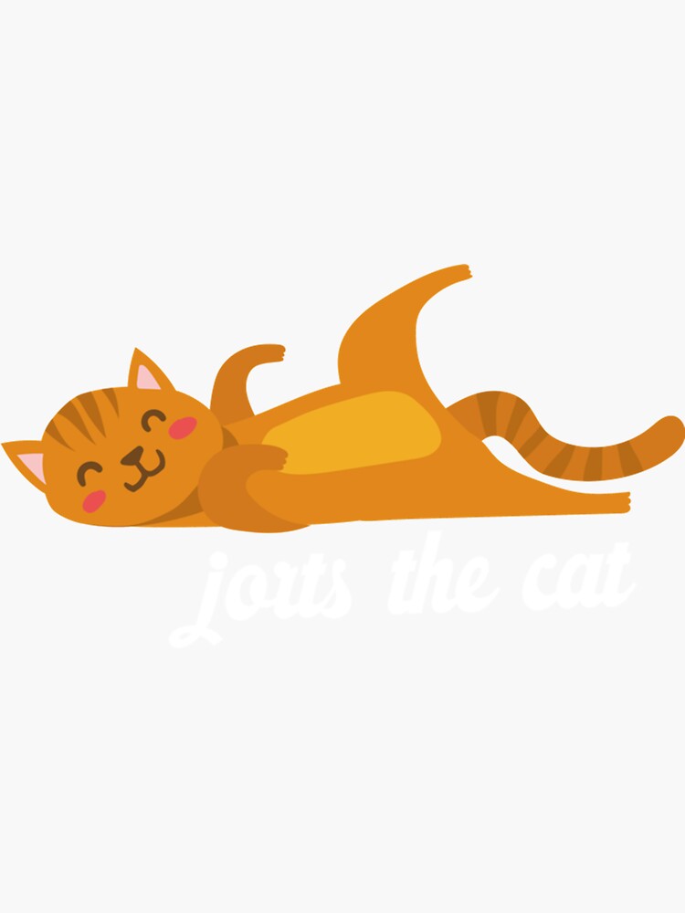 "Jorts The Cat Buttered Cats Jean Funny Meme Popular Culture " Sticker