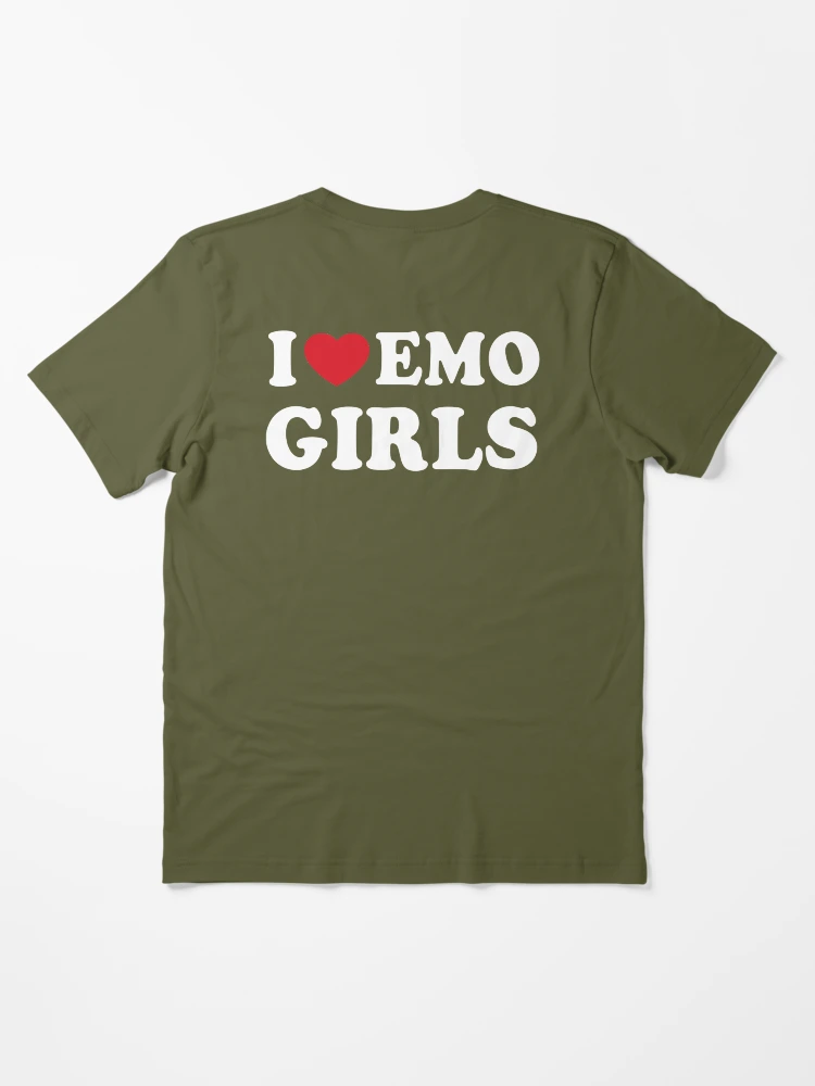 I Love Emo Girls Cute Goth Humor Alternative Aesthetic Essential T-Shirt  for Sale by SharpThreadZ