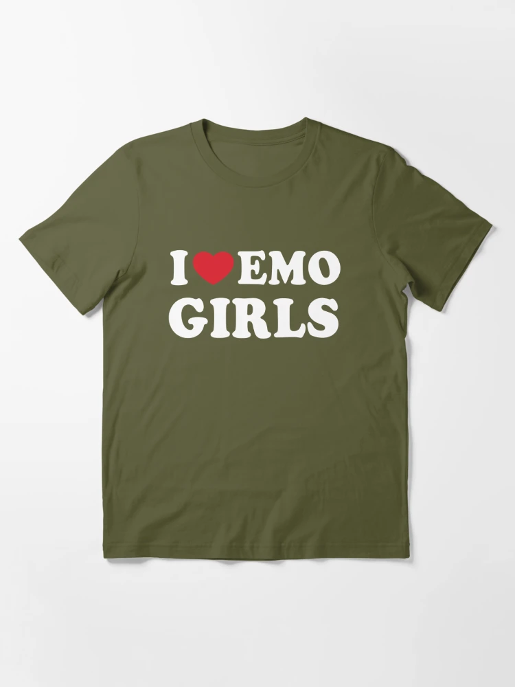 I LOVE HEART EMO GIRLS' Unisex Baseball T-Shirt