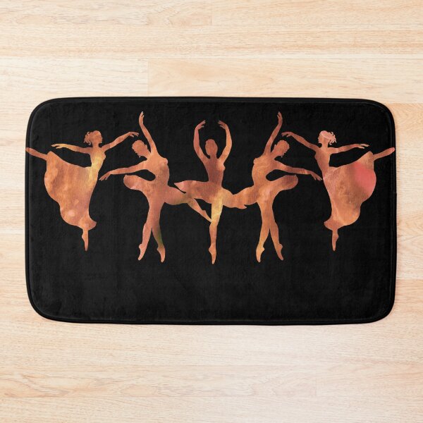 Item preview, Terra Beige Brown Bright Ballerinas Group Watercolor Silhouette Dance designed and sold by Irina Sztukowski.