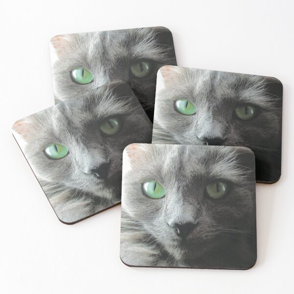 Item preview, Stunning green eyed grey cat designed and sold by PandLcreations.