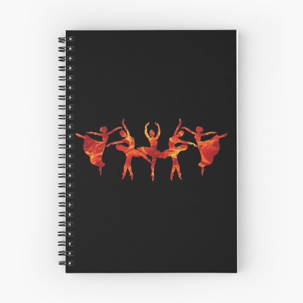 Item preview, Red Orange Bright Flame Ballerinas Group Watercolor Silhouette Dance designed and sold by Irina Sztukowski.