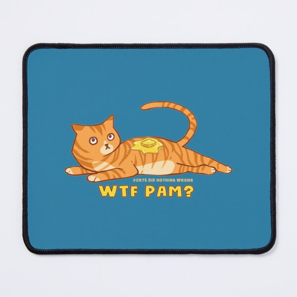 Item preview, WTF PAM Jorts Did Nothing Wrong - orange cat with butter   designed and sold by SNKRFREAK.