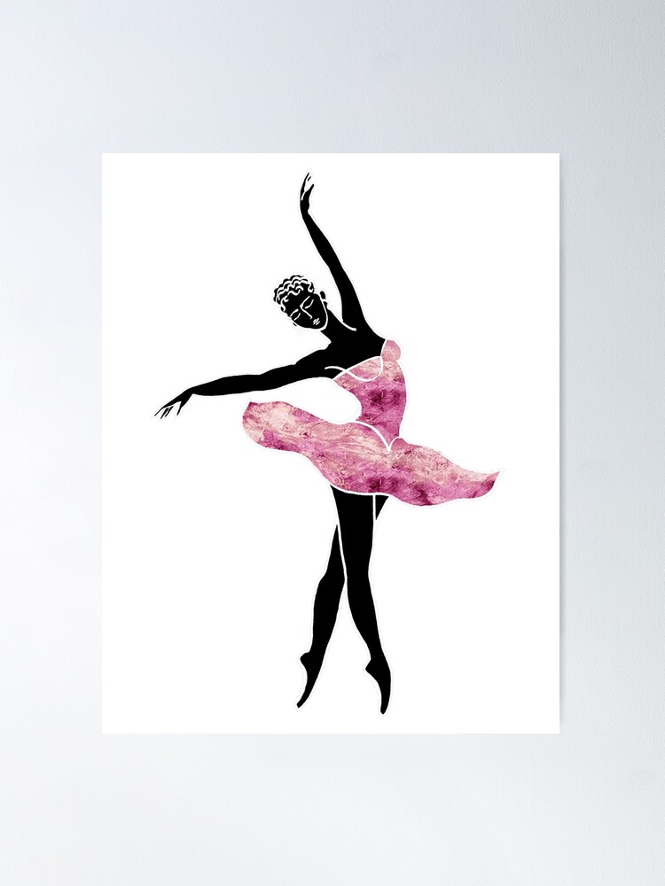 Magic Pink Dance Of Watercolor Ballerina Silhouette Ballet by Irina  Sztukowski