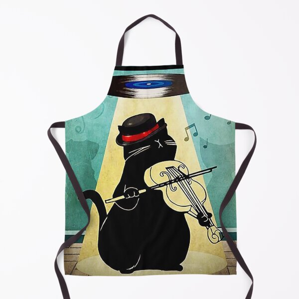 Item preview, Time Spent with cats and violin is never wasted black cat lover designed and sold by SimonsonNuala.