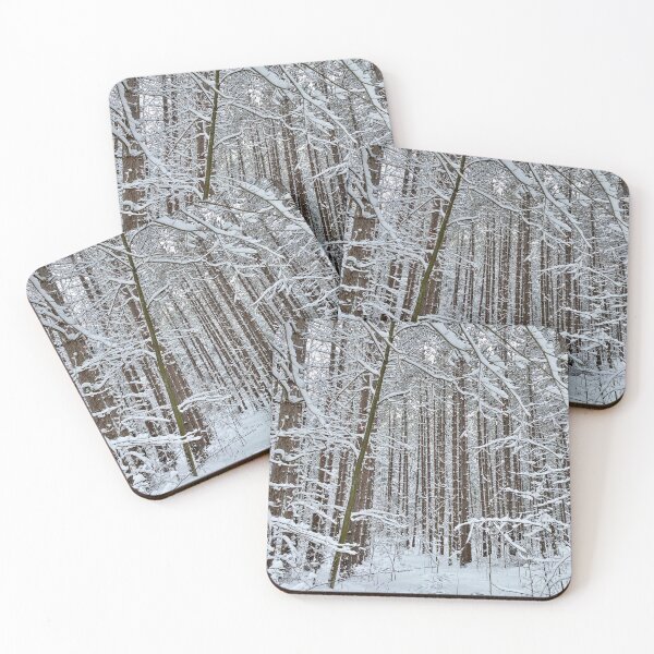 Item preview, Fresh dusting of snowfall in forest designed and sold by ClarissaFlora.