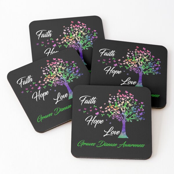 Item preview, Ribbon Tree Faith Hope Love Graves Disease Awareness designed and sold by Tadmab.