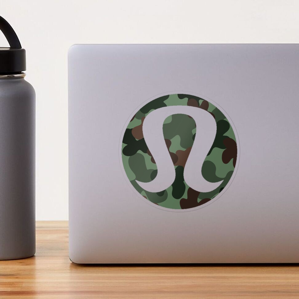 Preppy Camo Lulu Logo Sticker for Sale by Simplyjwdesigns