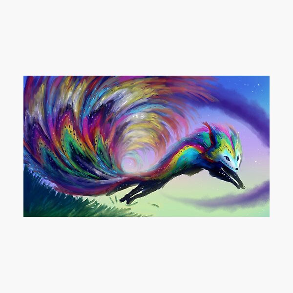 Peafox Photographic Print