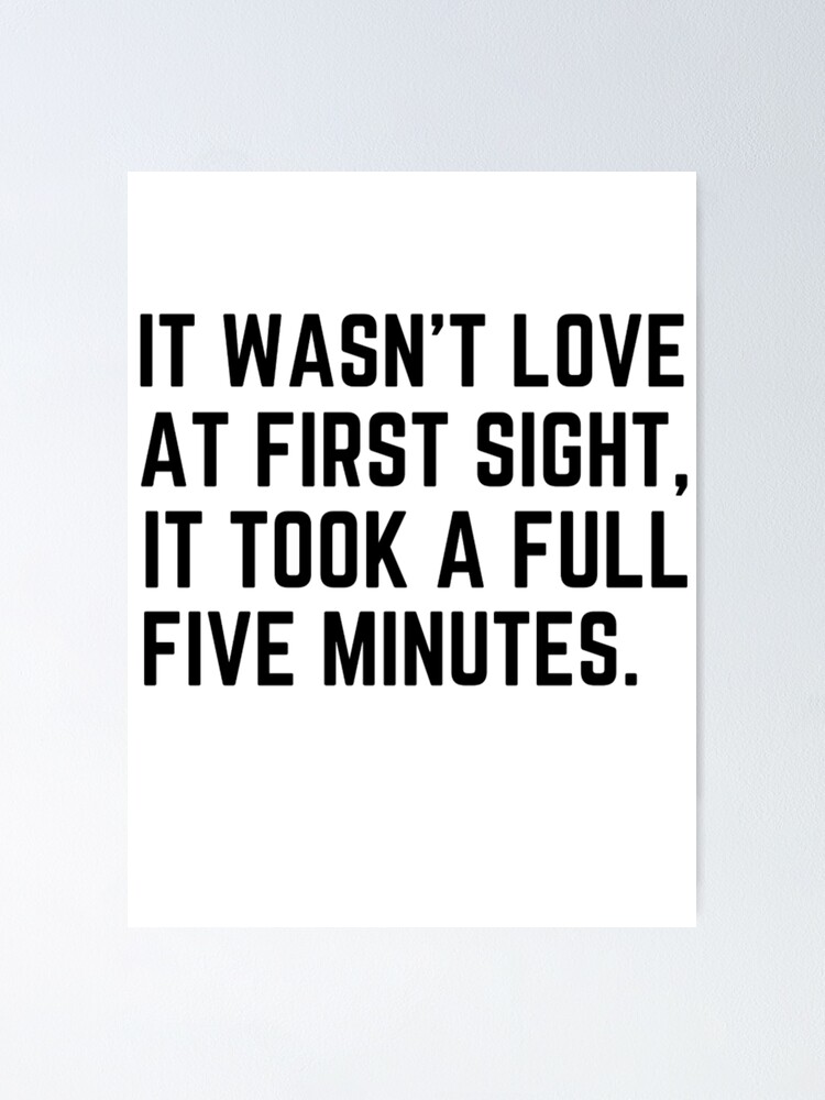 It Wasn't Love At First Sight It Took A Full Five minutes Funny Valentine  Quotes And Sayings