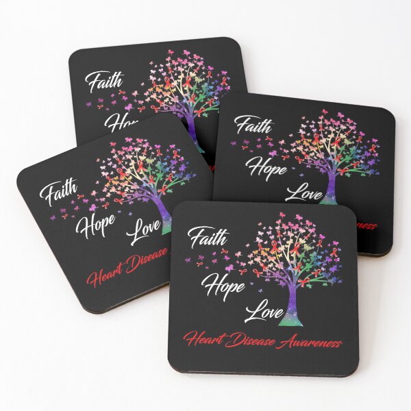 Item preview, Ribbon Tree Faith Hope Love Heart Disease Awareness designed and sold by Tadmab.