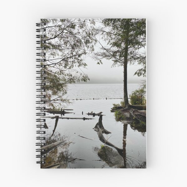 Item preview, A foggy morning lake at Algonquin Park designed and sold by ClarissaFlora.
