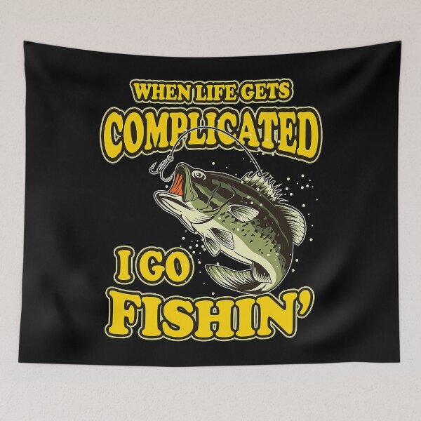 Item preview, When Life Gets Complicated I Go Fishin Funny Sayings Fishing designed and sold by JeffreyShultz.