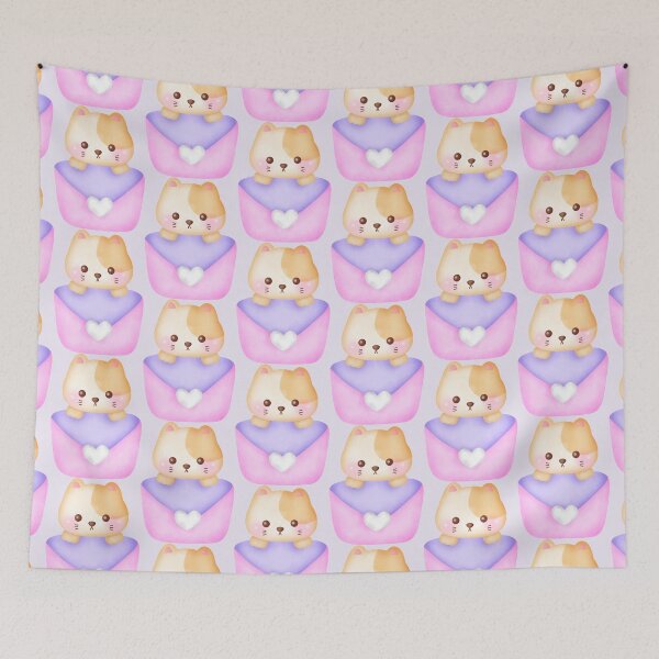Item preview, Cute Cat Kitty Kitten With Envelope Pink Purple designed and sold by Simplyy  Unique.