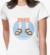 Socken & Birkenstocks Tailliertes T-Shirt