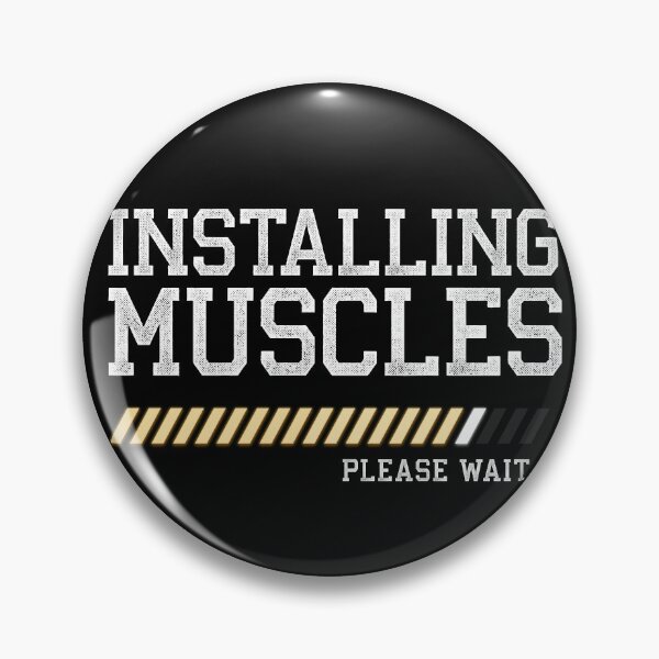 Item preview, Funny Workout T-Shirt - Installing Muscles, Please wait... designed and sold by angus77ok.