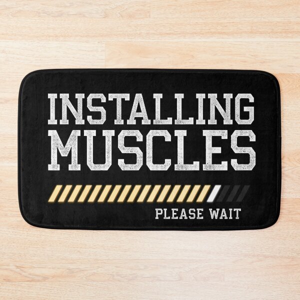 Item preview, Funny Workout T-Shirt - Installing Muscles, Please wait... designed and sold by angus77ok.