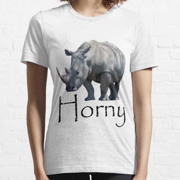 Me So Horny Rhino Funny Novelty Tops T-Shirt Womens tee TShirt 