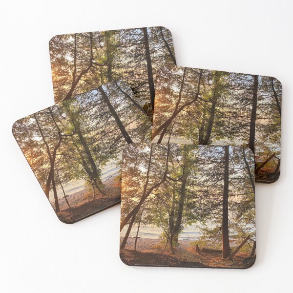 Item preview, Dreamy sunset lake with trees  designed and sold by ClarissaFlora.