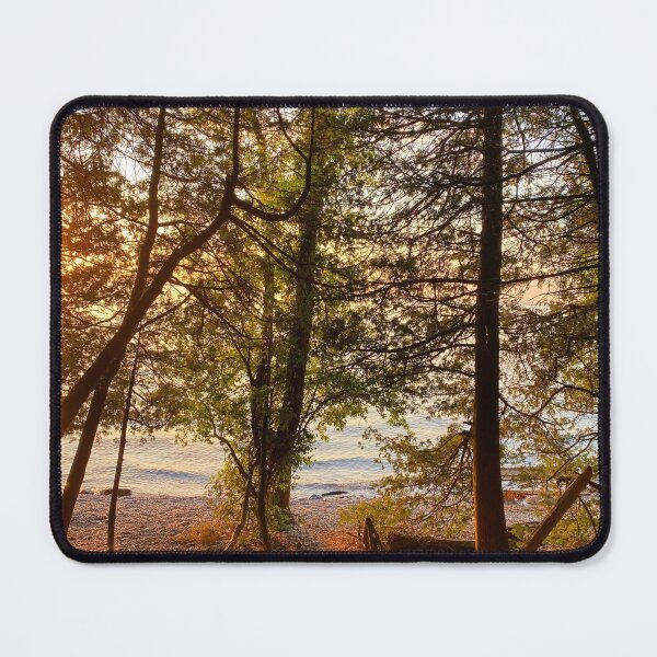 Item preview, Dreamy sunset lake with trees  designed and sold by ClarissaFlora.