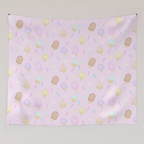 Item preview, Ice Cream Pattern Pink designed and sold by Mizzfiend.