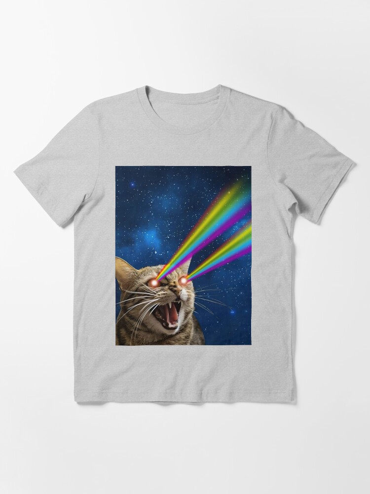 Cat laser eyes t shirt top